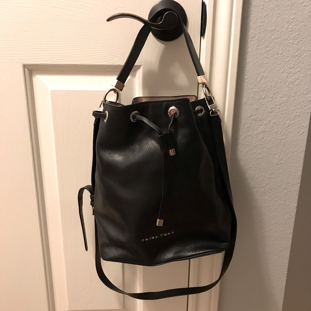 Trina Turk leather black bag